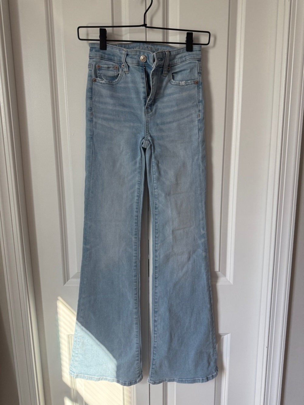 American Apparel Light Blue Flare Jeans